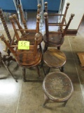 lot of 8 wooden stools