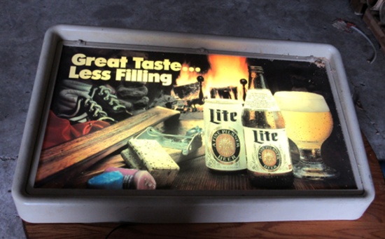 Miller Lite lighted sign
