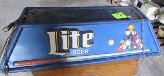 Miller Lite pool table light