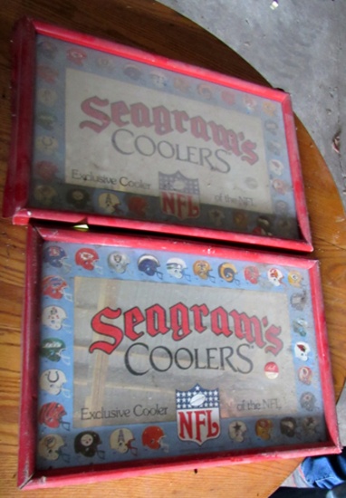 Seagrams Coolers NFL mirror sign