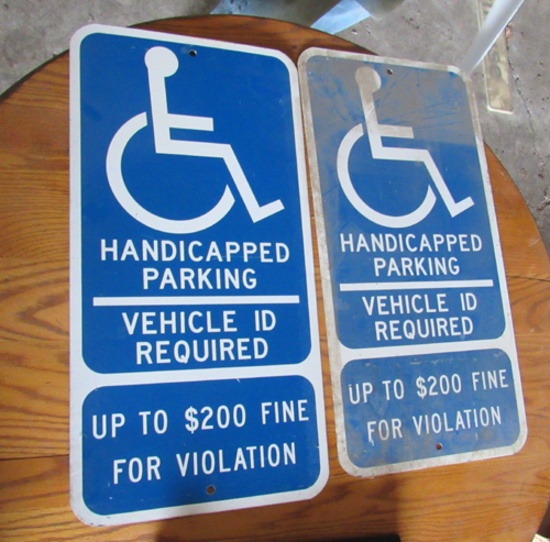 Pair of Handicapped Parking signs