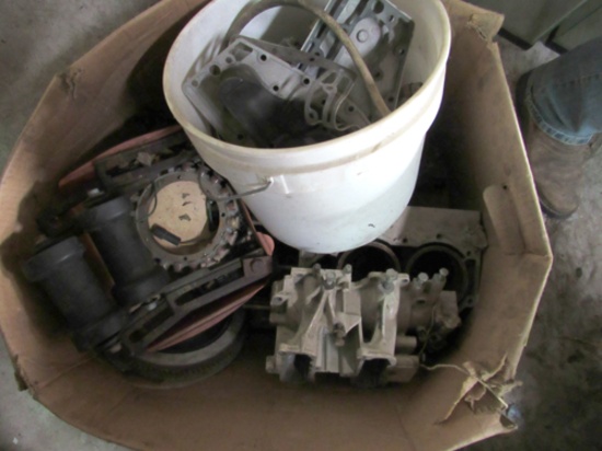 Box of boat motor parts