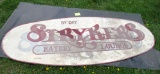 Strykers eatery & lounge double sided sign