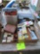 lot of 4 boxes of hardware, tools, sandpaper