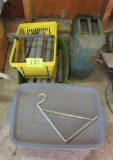 pipes, brackets and jerry can