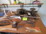 contents on the top of the work bench
