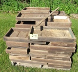 pallet of redwood boxes