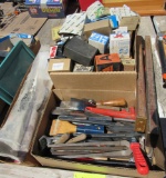 lot of 2 boxes of tools and hardware
