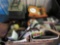 clock, guitar, luggage