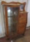 display case with mirror
