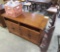 entertainment center, quilt rack, punch bowl