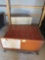 wooden drawer cabinet & metal organizer