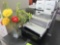 binder, vases, table top stand
