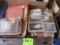 lot of 3 boxes of postcards, books and advertising items