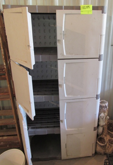 outdoor utility cabinet, squill statue