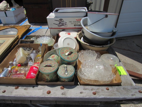 pot, pans, kitchen items