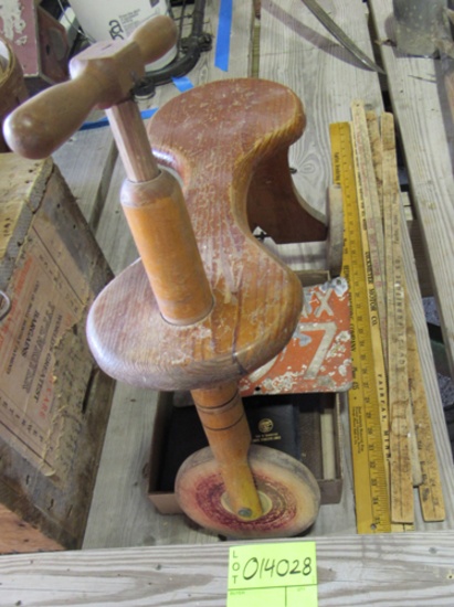 vintage baby scooter, Fairfax fire plate, yard sticks