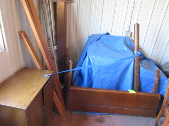 bed frame, cabinet
