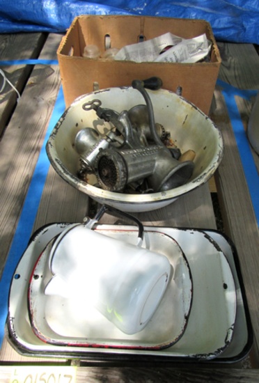 enamel ware, pitcher, insulators