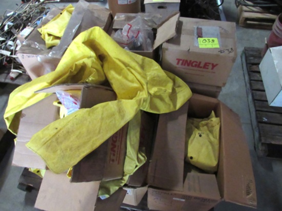 yellow rain jackets, various sizes