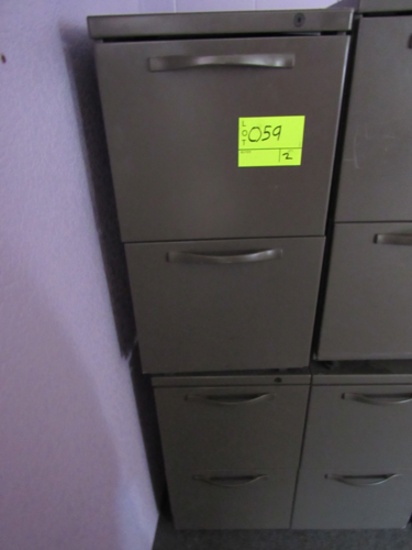 lot of 2 2-drawer file cabinets