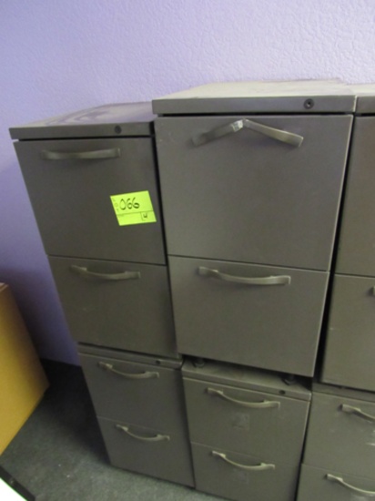 lot of 4 2-drawer file cabinets