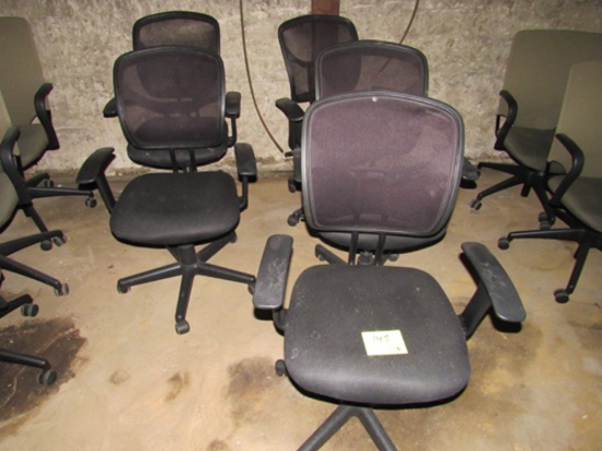 lot of 5 office chairs
