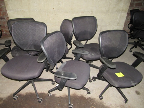 lot of 6 office chairs