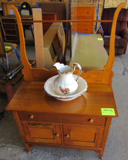 dresser with pitcher