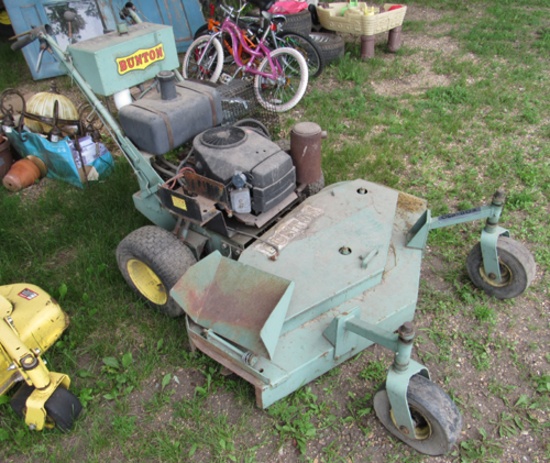 Bunton 54" walk behind mower, new tines