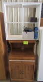 microwave cart, square shelf and router