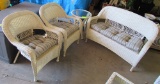 wicker patio set, 4pc