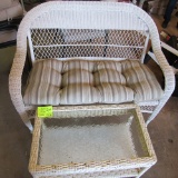 wicker patio set, 2 pc