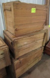 lot of 3 wood crates