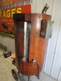 stainless steel meat smoker, on wheels