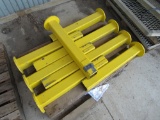 yellow metal stands