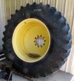 20.8 R38 tire and rim, radial 10-bolt