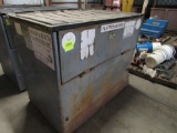 mesh bottom dumpster, drop down front