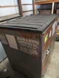 mesh bottom dumpster, drop down front