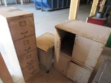 file cabinet & 2 metal cabinets