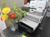 binder, vases, table top stand