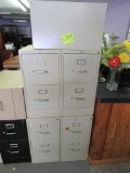 lot of 5 2-drawer file cabinets
