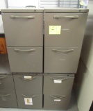 lot of 4 2-drawer file cabinets
