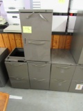 lot of 4 2-drawer file cabinets