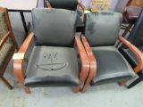 lot of 2 black chairs