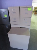 lot of 5 2-drawer file cabinets
