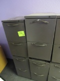 lot of 4 2-drawer file cabinets