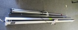 pair of projector screens, electric one is 7'