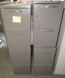 lot of 4 2-drawer file cabinets