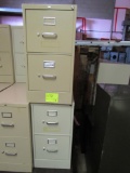 lot of 4 2-drawer file cabinets